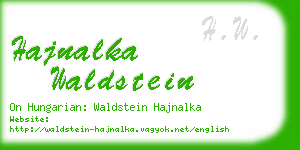 hajnalka waldstein business card